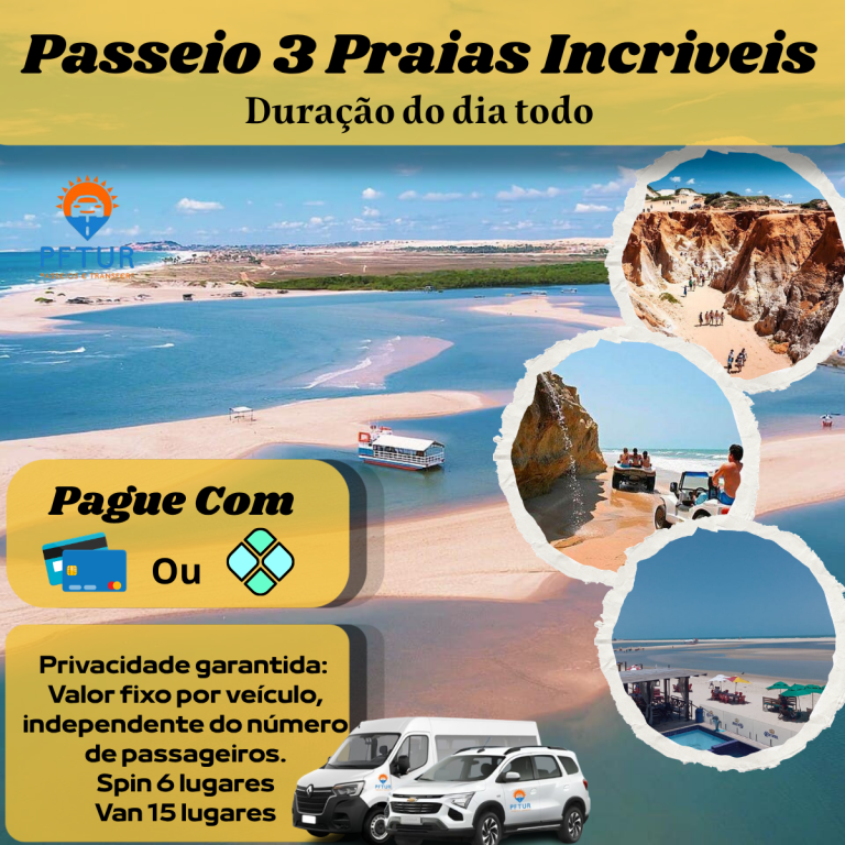 passeio 3 praias incrivéis